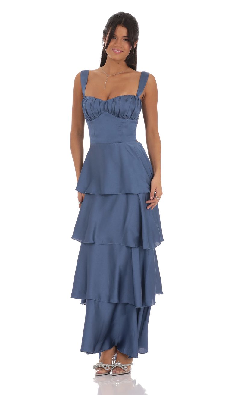 knee length dresses for ladies S / Royal Blue