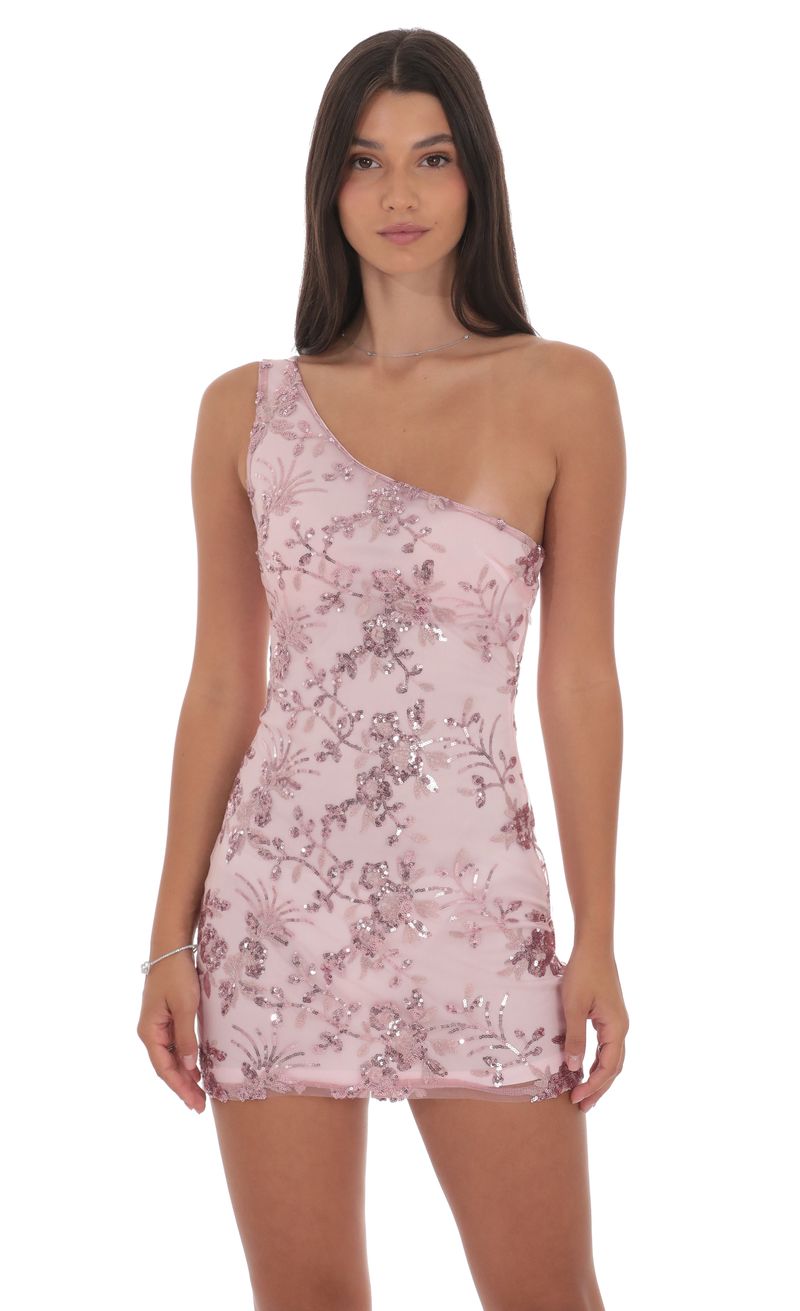strapless open back dress Adrianna One Shoulder Gown main image 1