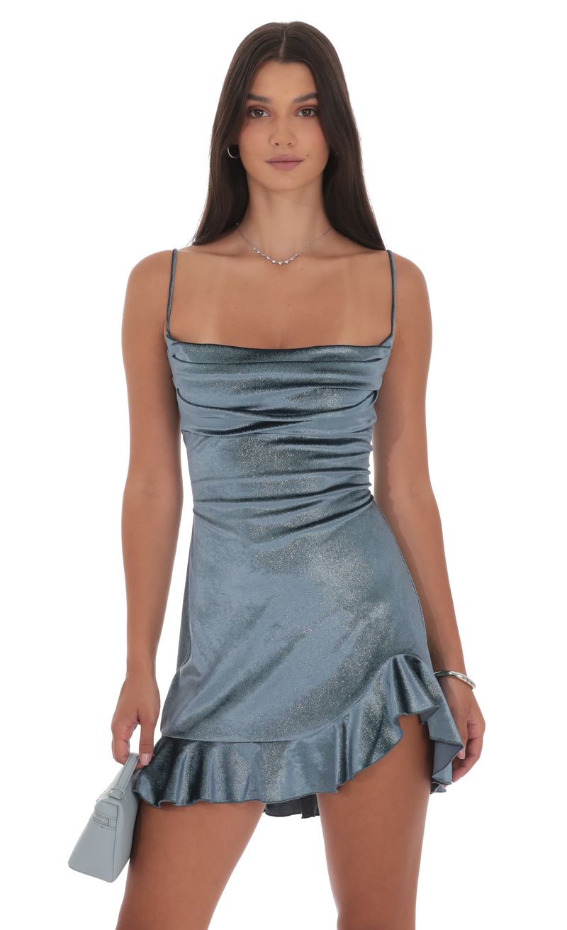 blue grey velvet dress Blue Grey Velvet Infinity Dress/ Wrap Convertible Bridesmaid Dress,Y20-11