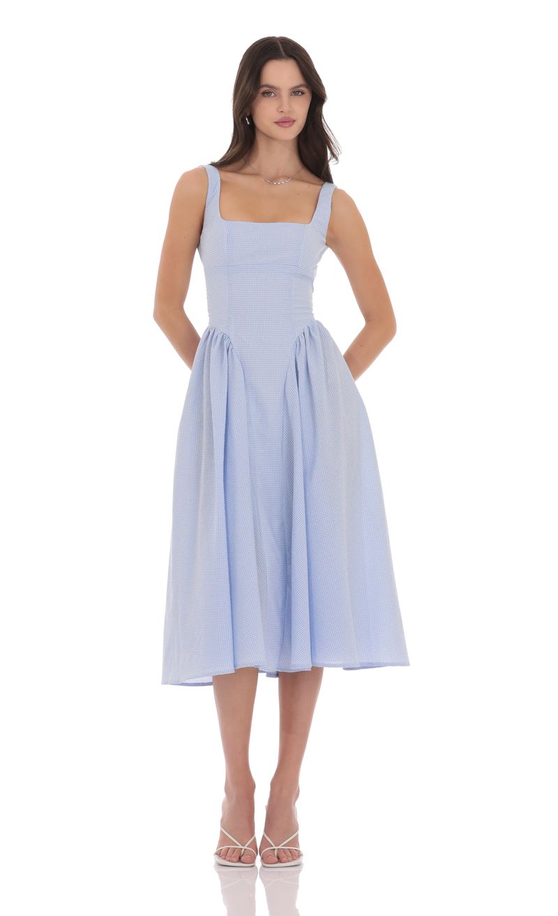 【LOULOUSEOUL】Picnic Gingham Dress (Blue) 116556.Have-A-Picnic-Blue-