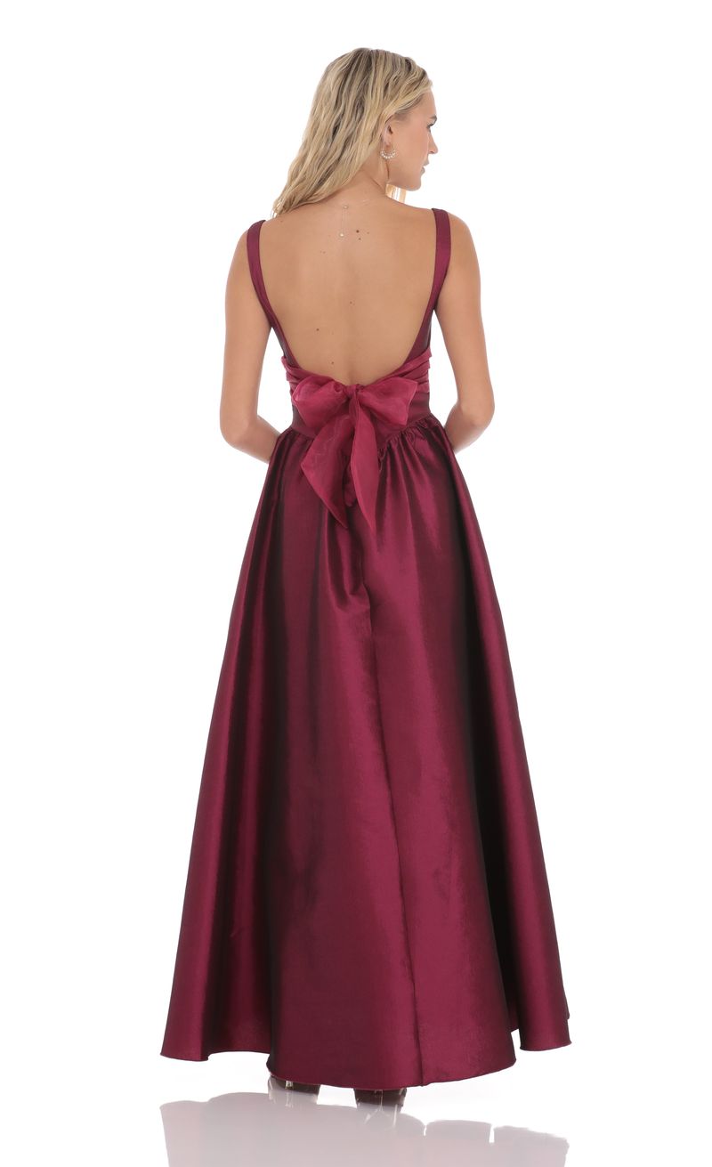 womens formal velvet dresses Burgundy Velvet Wrap V Neckline Dress Flutter Sleeves