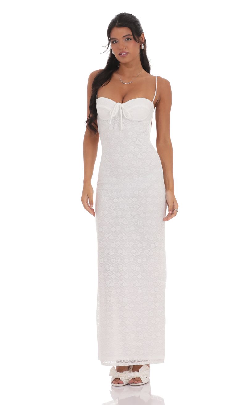 strapless open back dress Sequin-Print Long Prom Dress with Open Back White Multi / 14 main image 0
