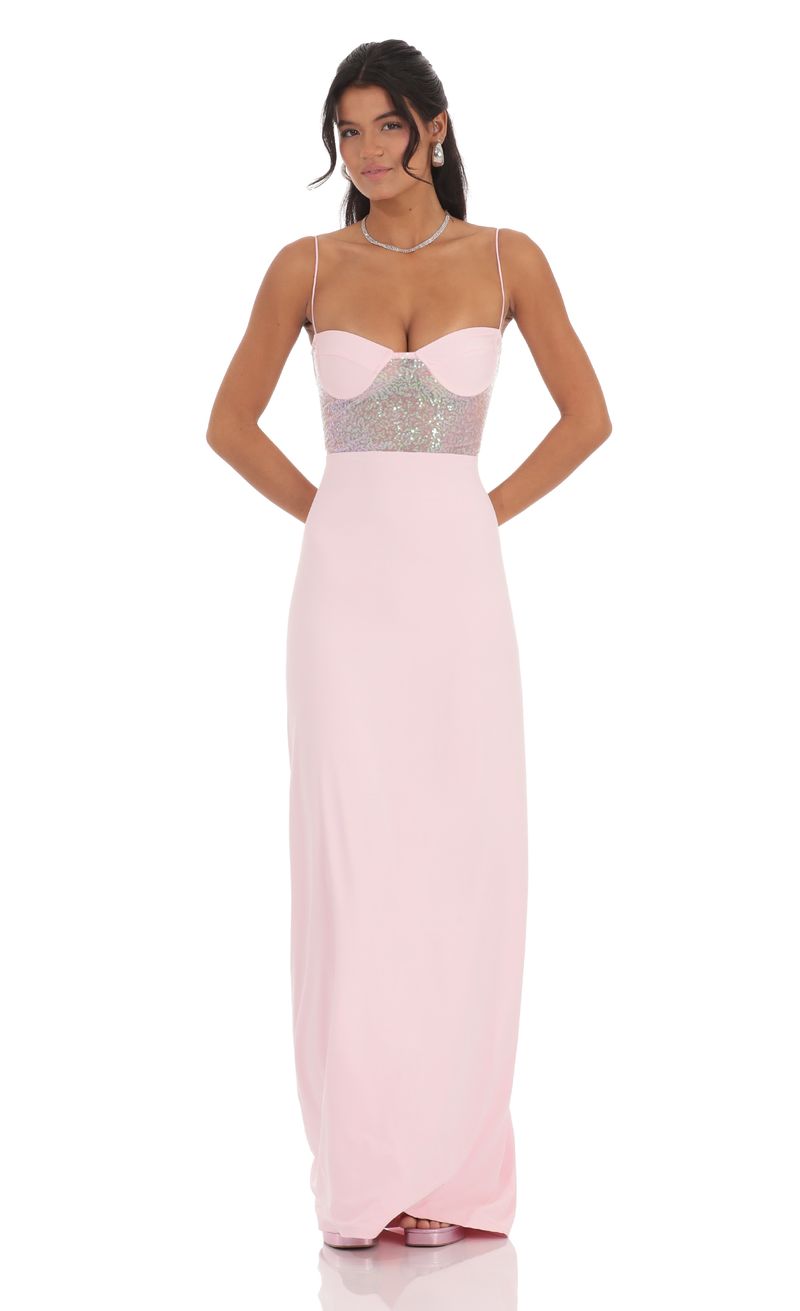 denim dress kohls Women's Poetic Charm Coral Pink Ombre Asymmetric One Shoulder Maxi Dress | Size: S main image 0