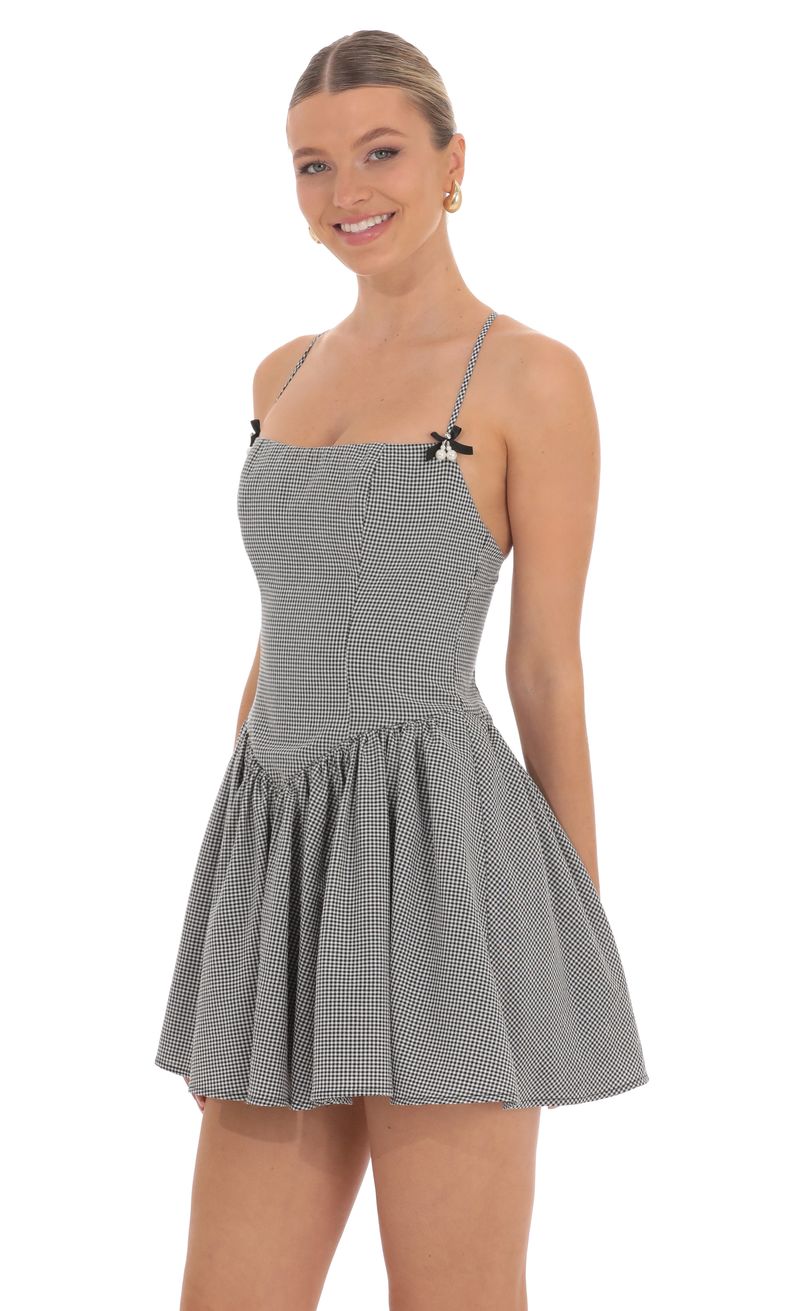 gingham flare dress Gingham Fit & Flare Dress – Elie Tahari main image 1