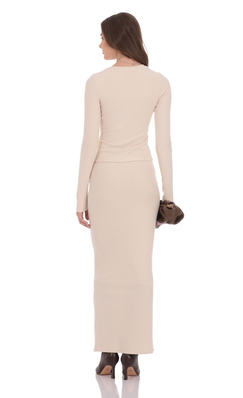 Изображение товара для Макси-юбка кремового цвета