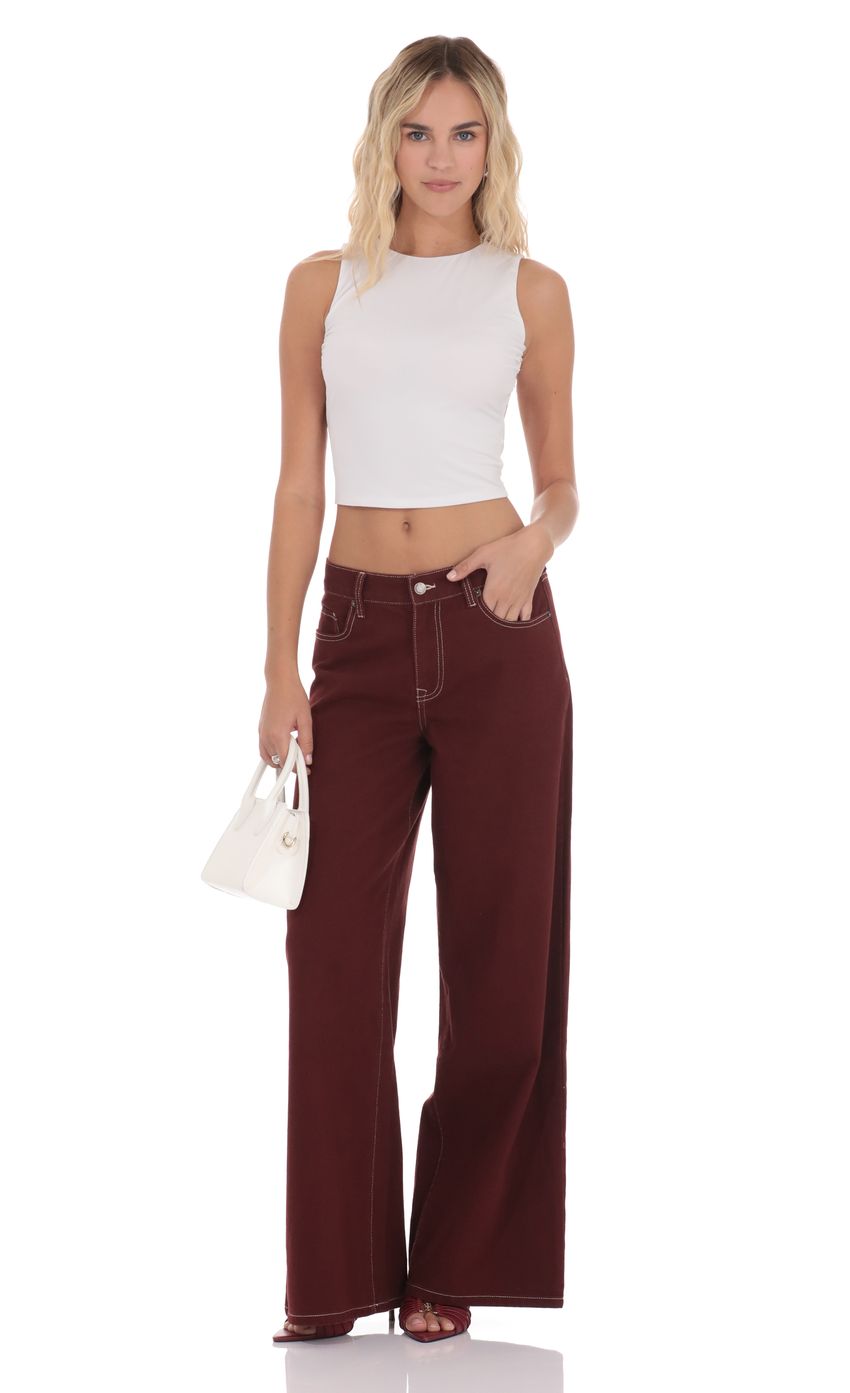 Product image for Open Back Twist Top in White