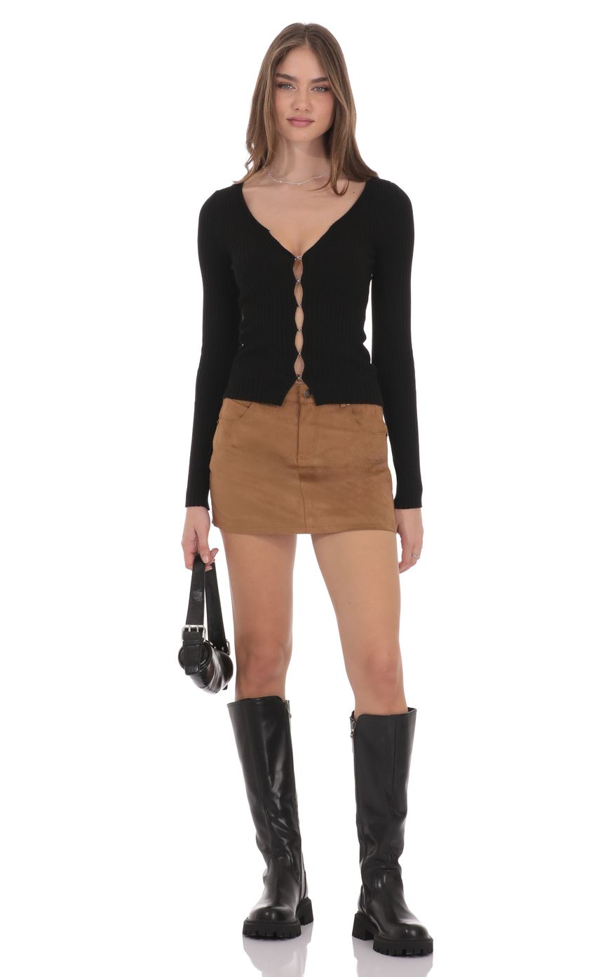 Product image for Suede Mini Skirt in Brown