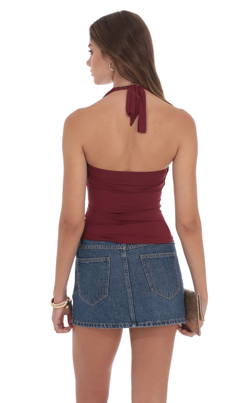 Product image for Sunny Two Piece Top Set in Maroon