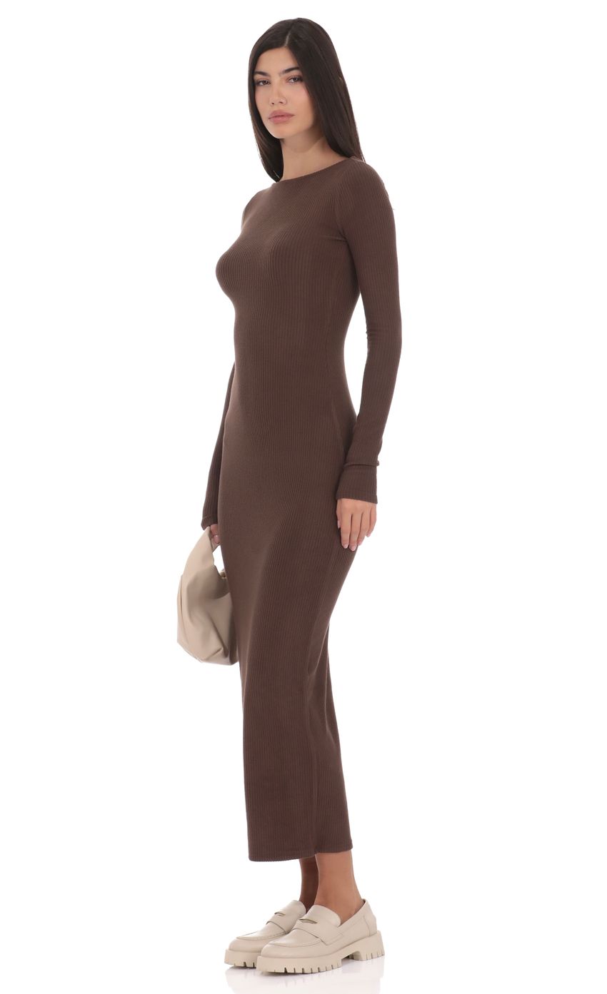 Изображение товара для Платье-макси с открытой спиной и фактурной вязкой