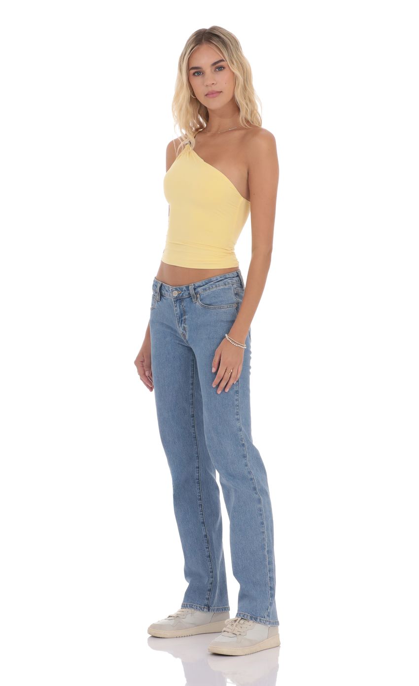 Product image for Low Rise Straight Jeans in Blue
