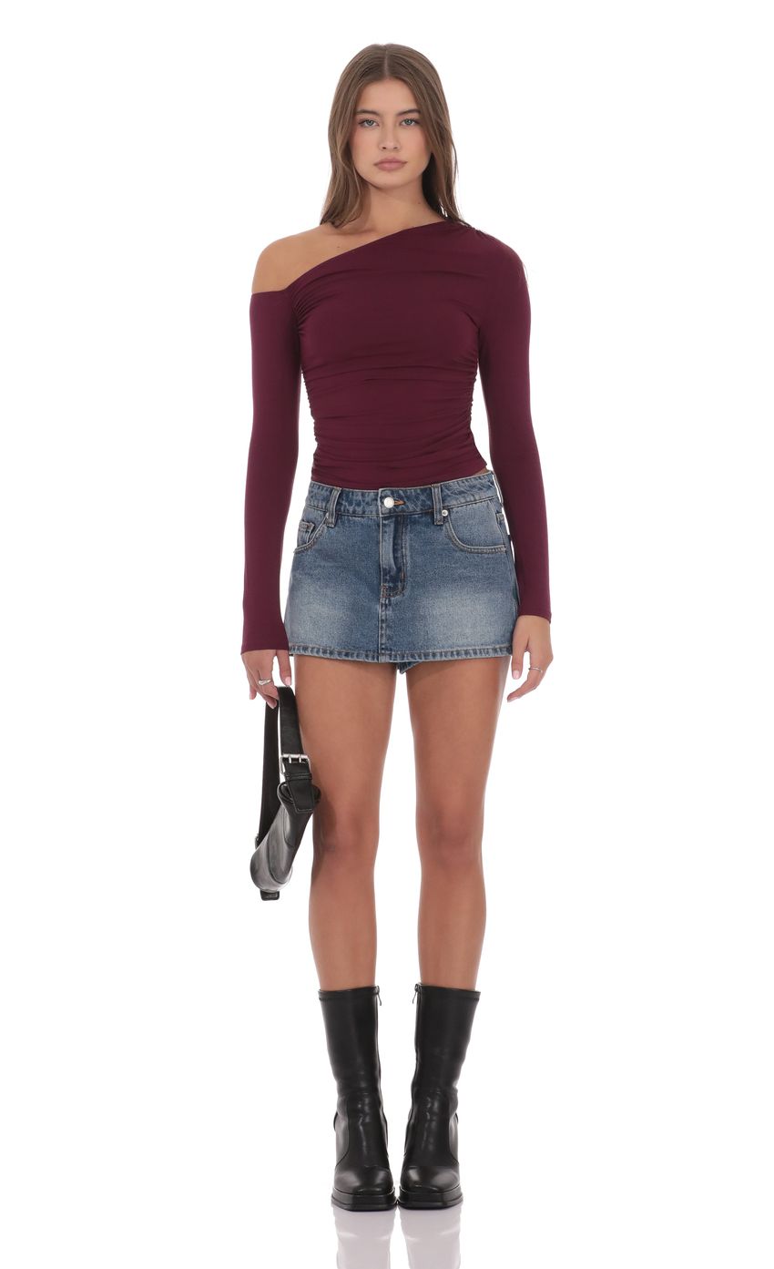 Product image for Mini Denim Skort in Blue