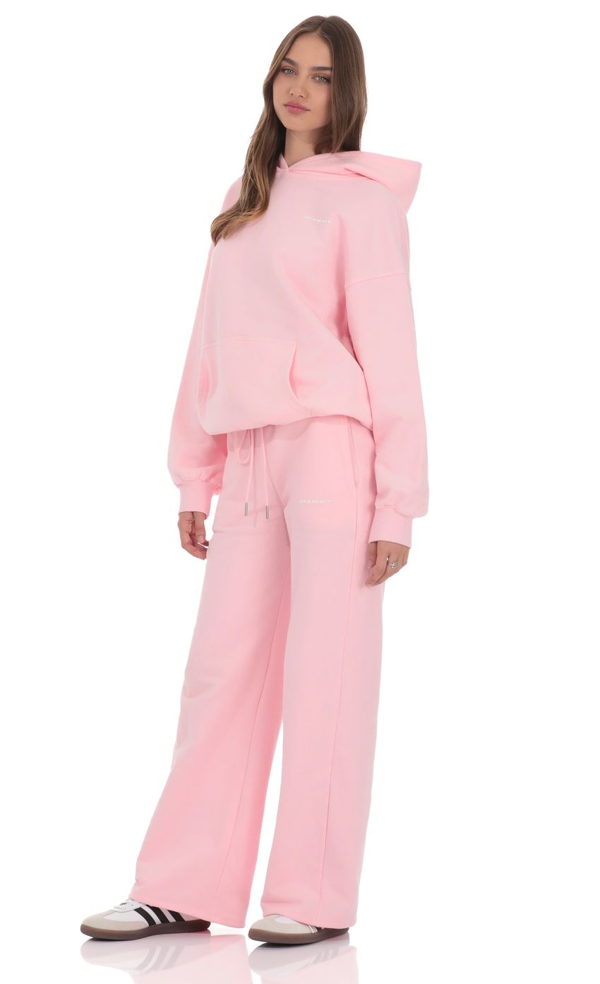 Изображение товара для Прямые флисовые брюки розового цвета