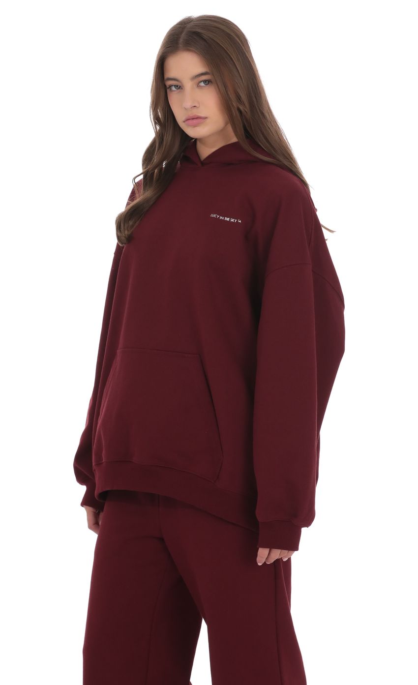 Изображение товара для Худи Lucy in the Sky цвета бургунди