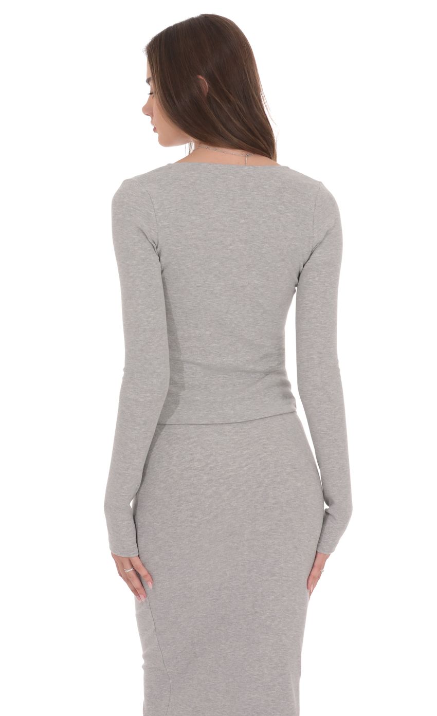 Изображение товара для Топ на пуговицах серого цвета