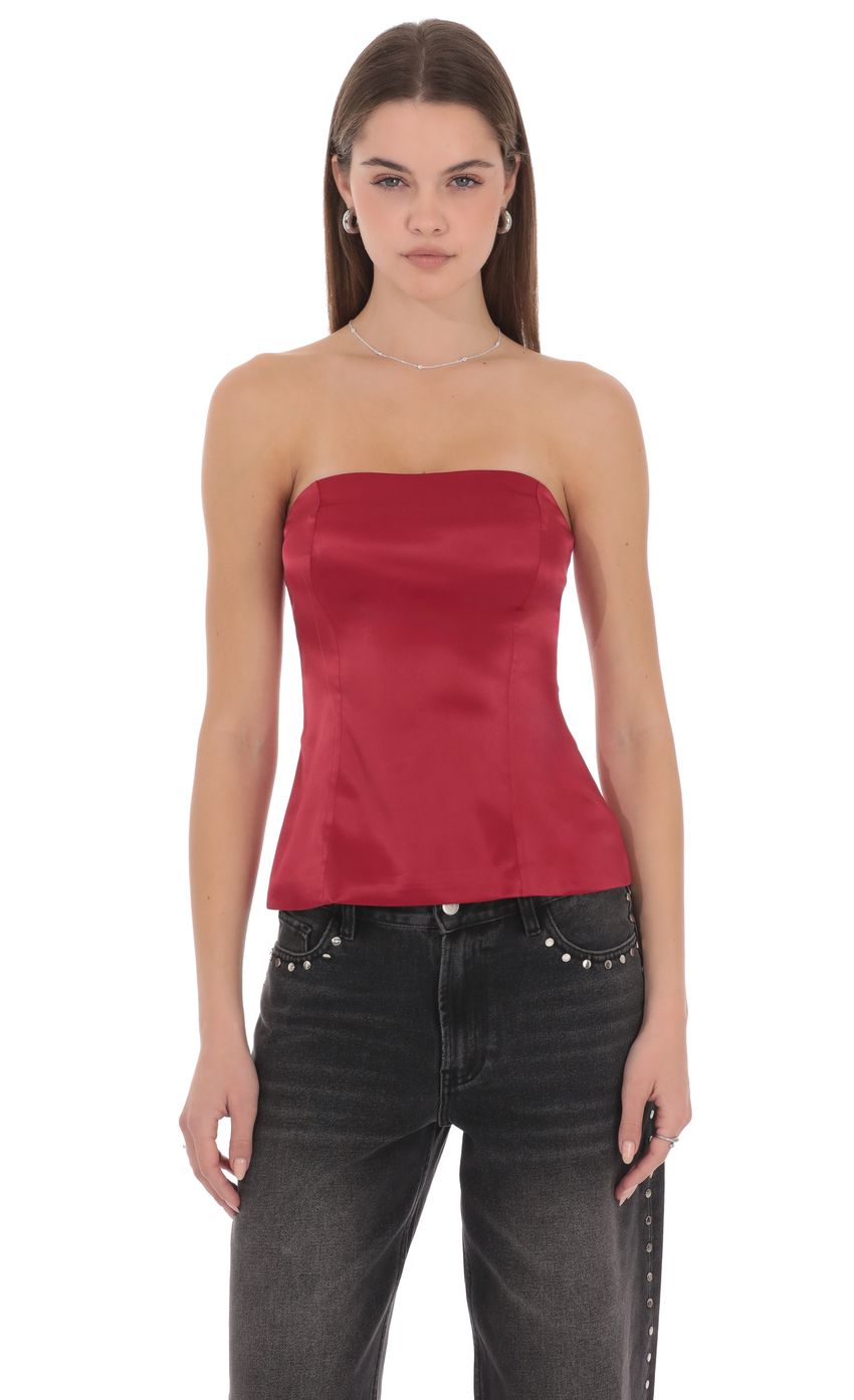 Product image for Anastasia Strapless Satin Top