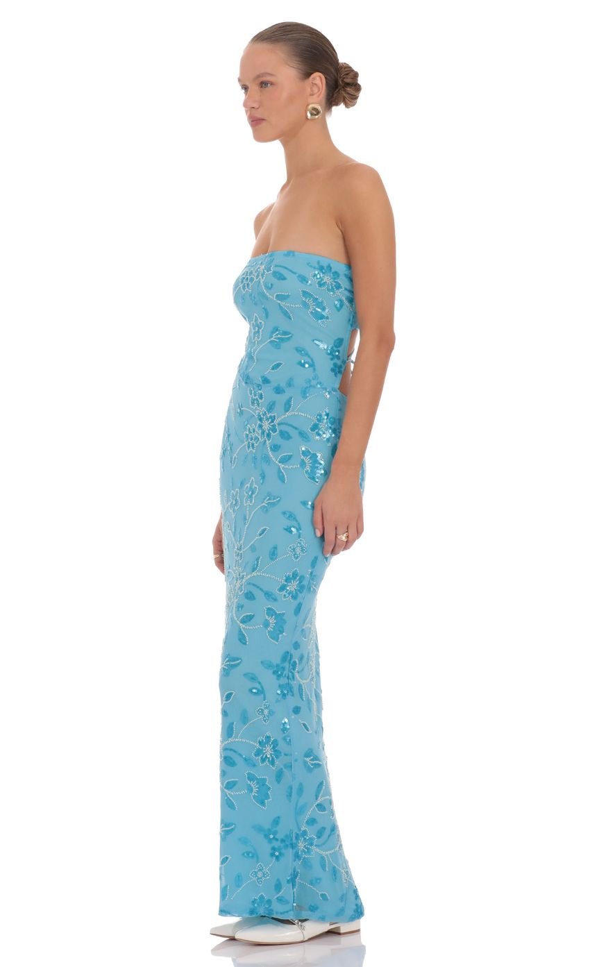 Product image for Grace Embellished Maxi Dress in Blue