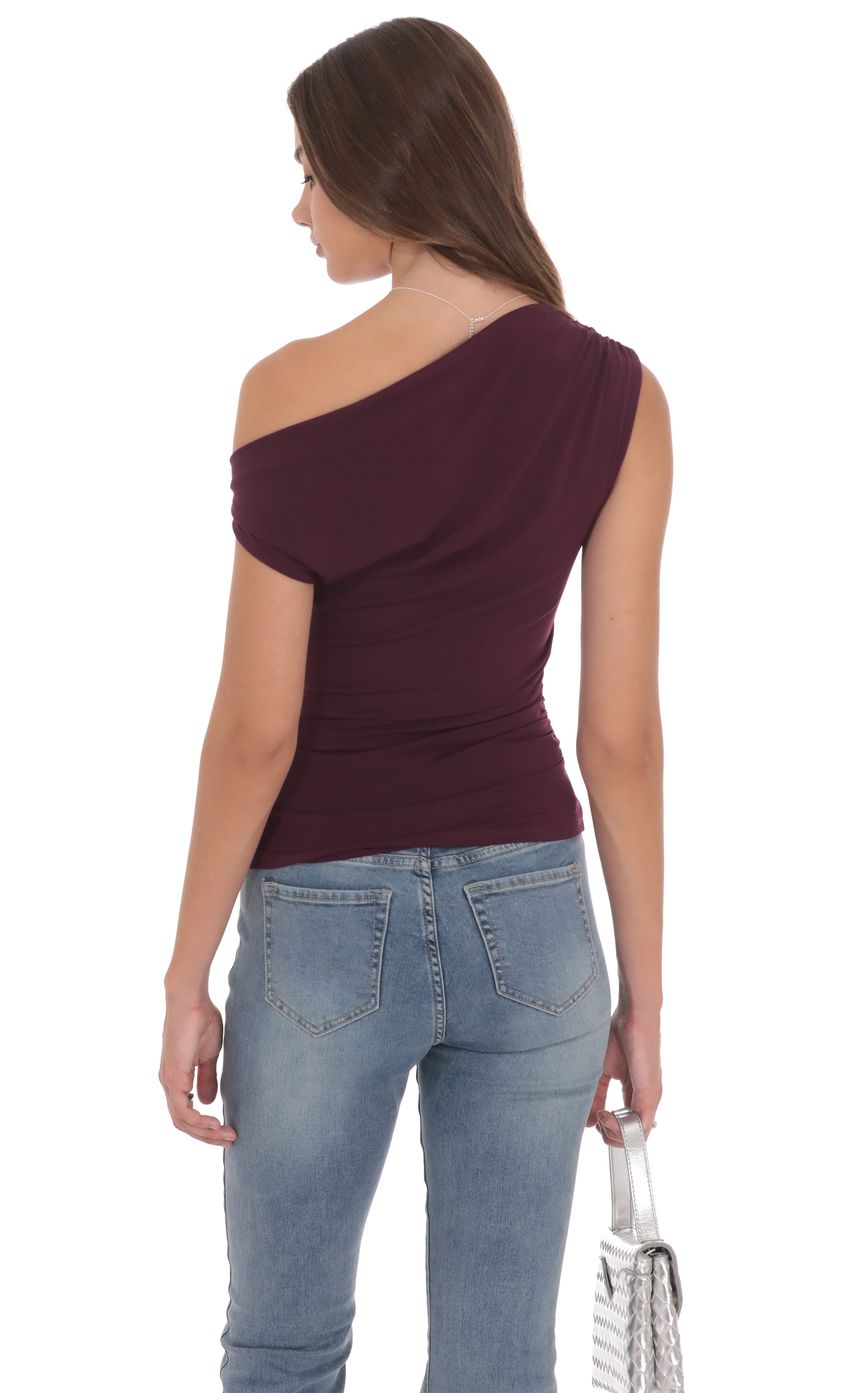Product image for Embellished Off Shoulder Top in Purple
