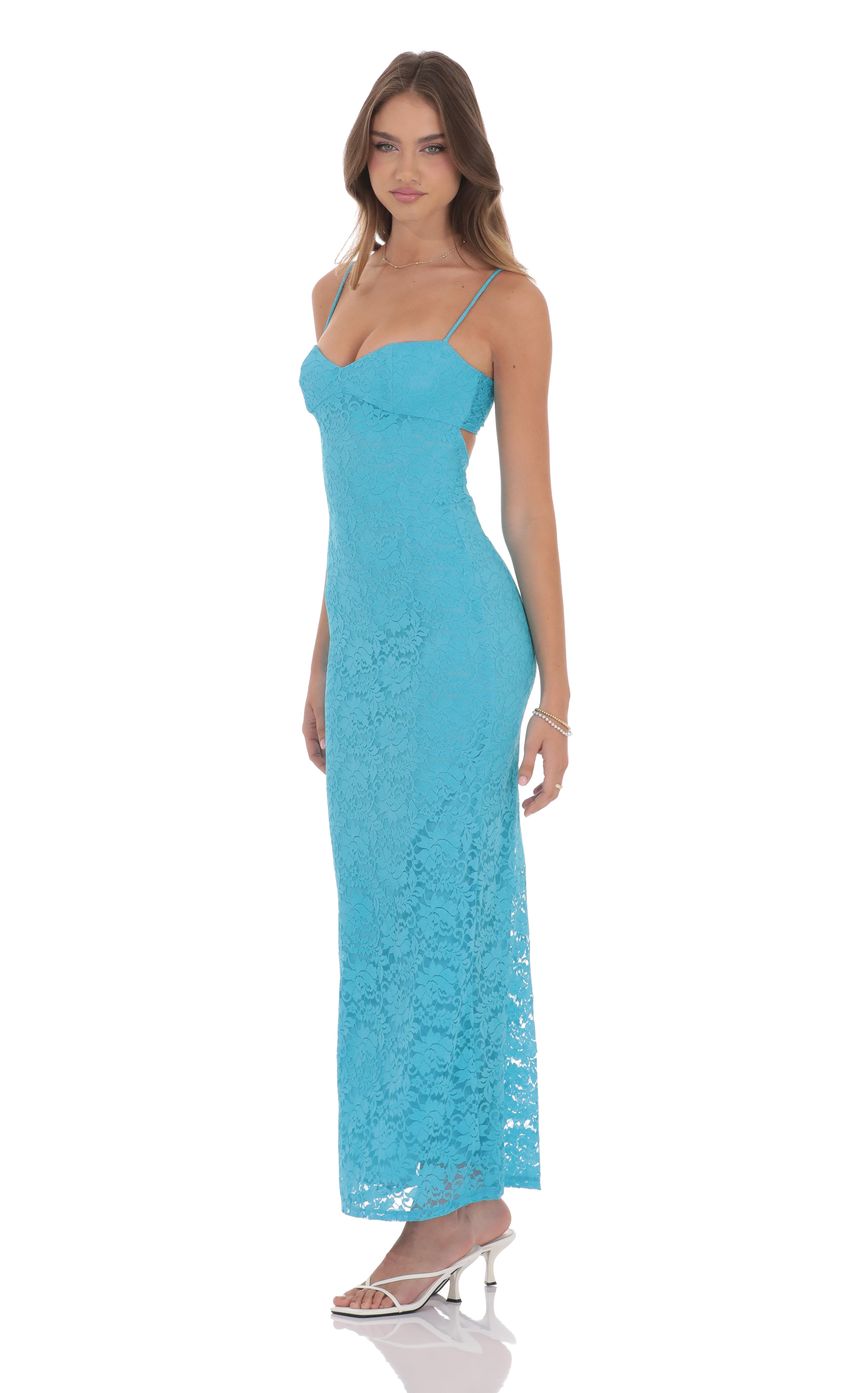 Picture Lace Back Bow Maxi Dress in Aqua Blue. Source: https://media-img.lucyinthesky.com/data/product-media/850xAUTO/0d273159-d3a5-469c-a678-98403c75b887.jpg