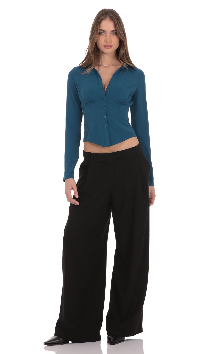 Product image for Button-Up Shirt in Teal