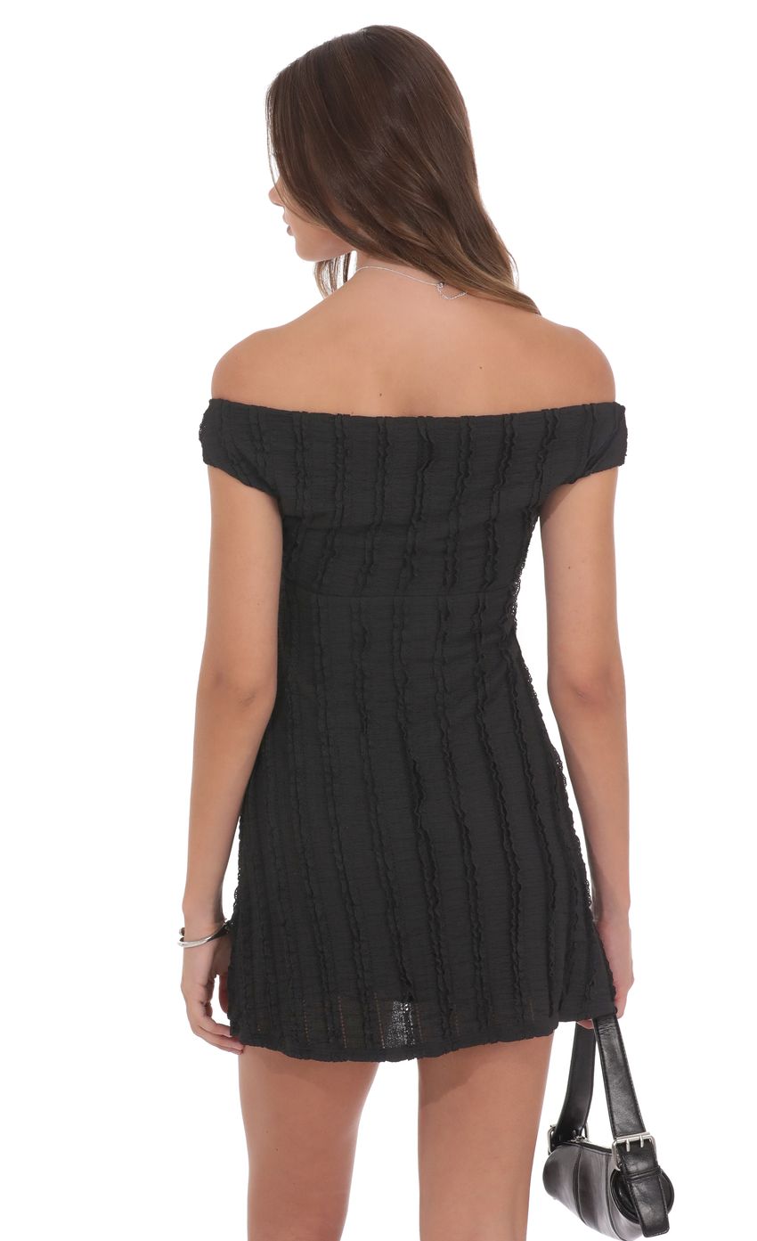 Product image for Off Shoulder Lace Dress in Black
