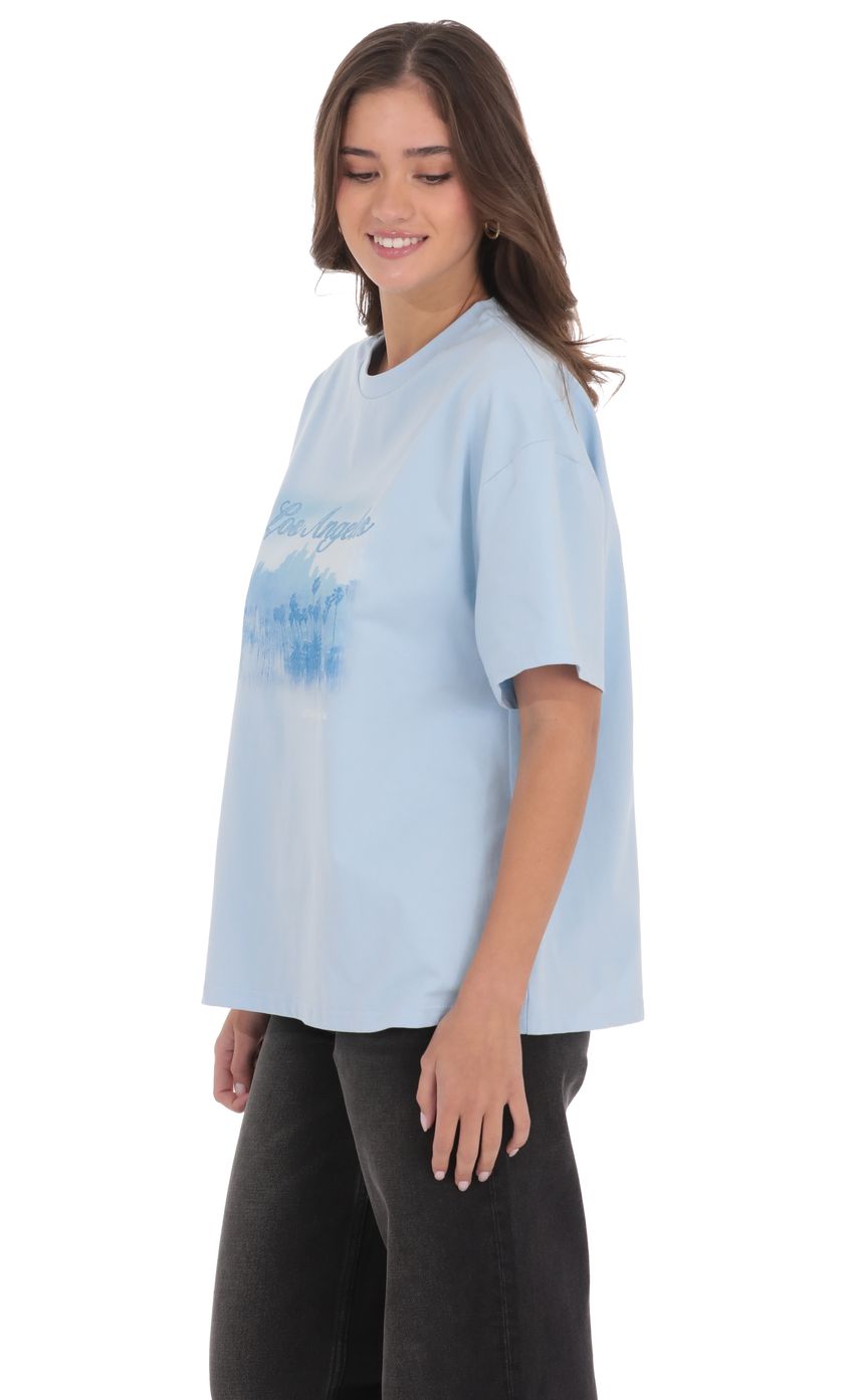 Product image for LA Graphic T-Shirt in Light Blue