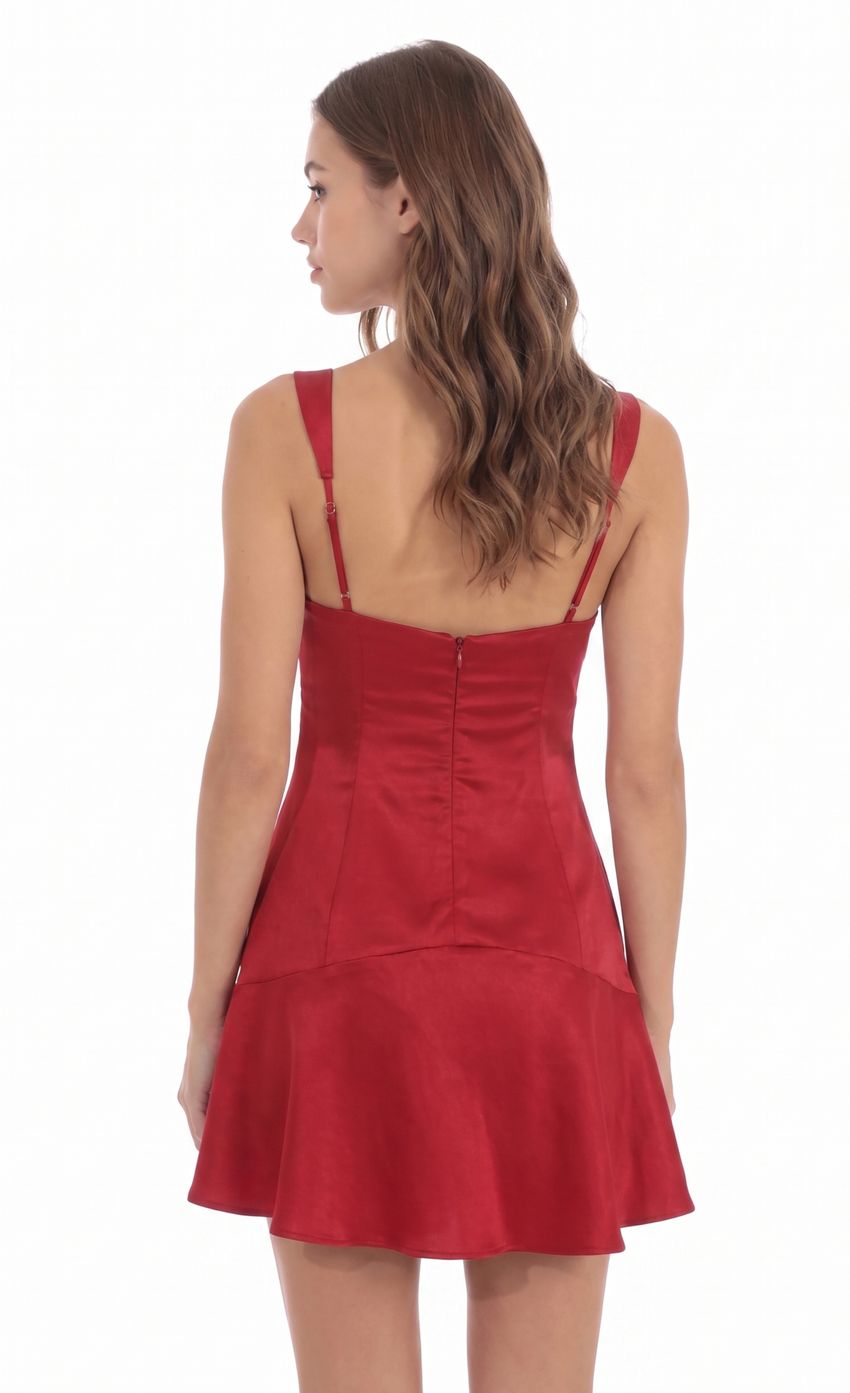 Product image for Flared Mini Dress in Red