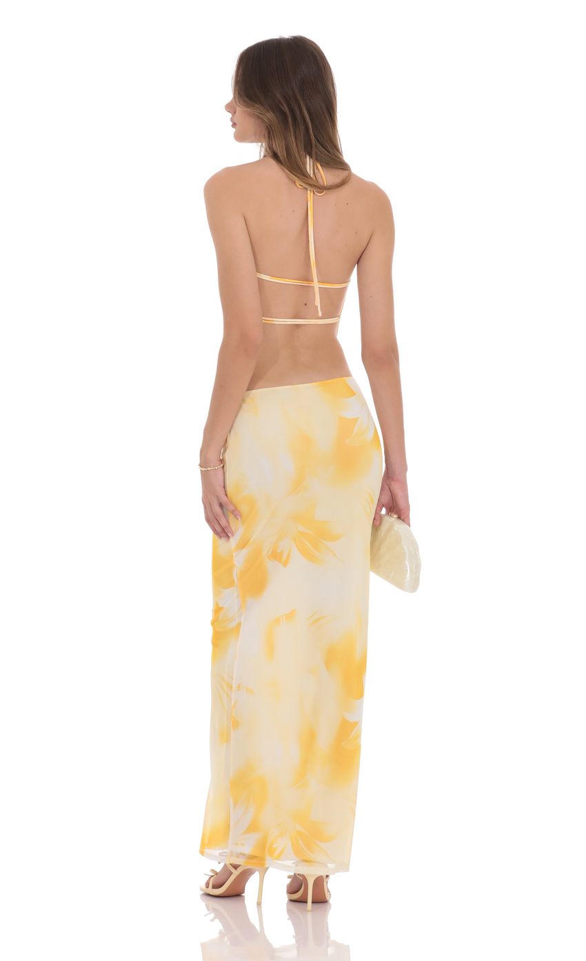 Picture Floral Cowl Neck Two Piece Set in Yellow. Source: https://media-img.lucyinthesky.com/data/product-media/850xAUTO/17c8eb8d-5800-496b-8a69-204acff1d7cb.jpg
