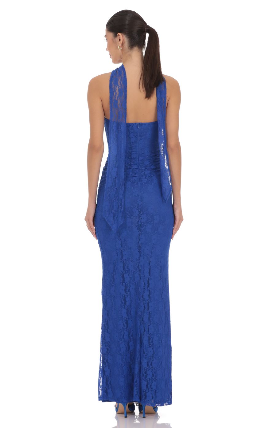 Product image for Scarf Lace Maxi Dress in Royal Blue