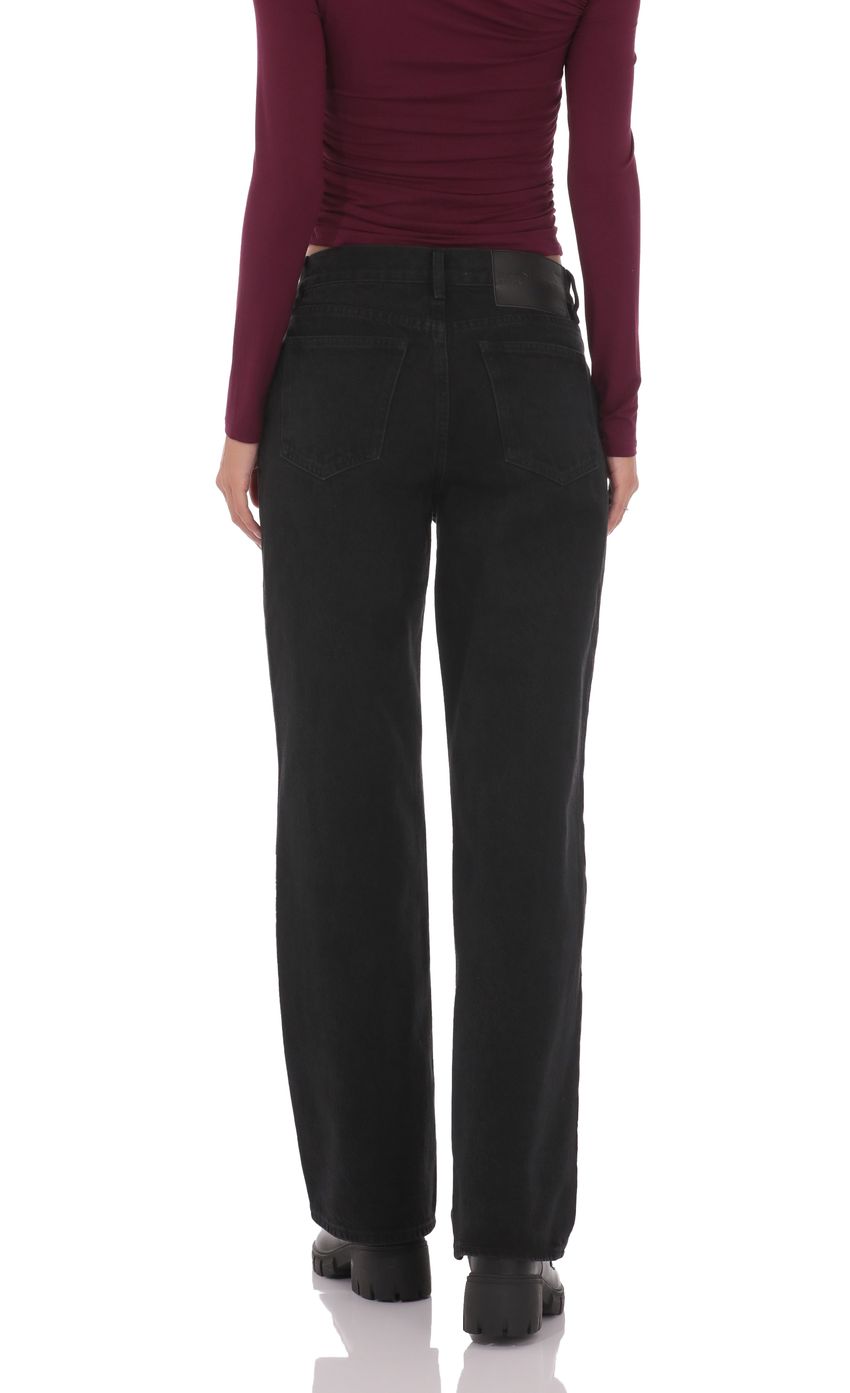 Product image for Mid Rise Baggy Jeans in Black