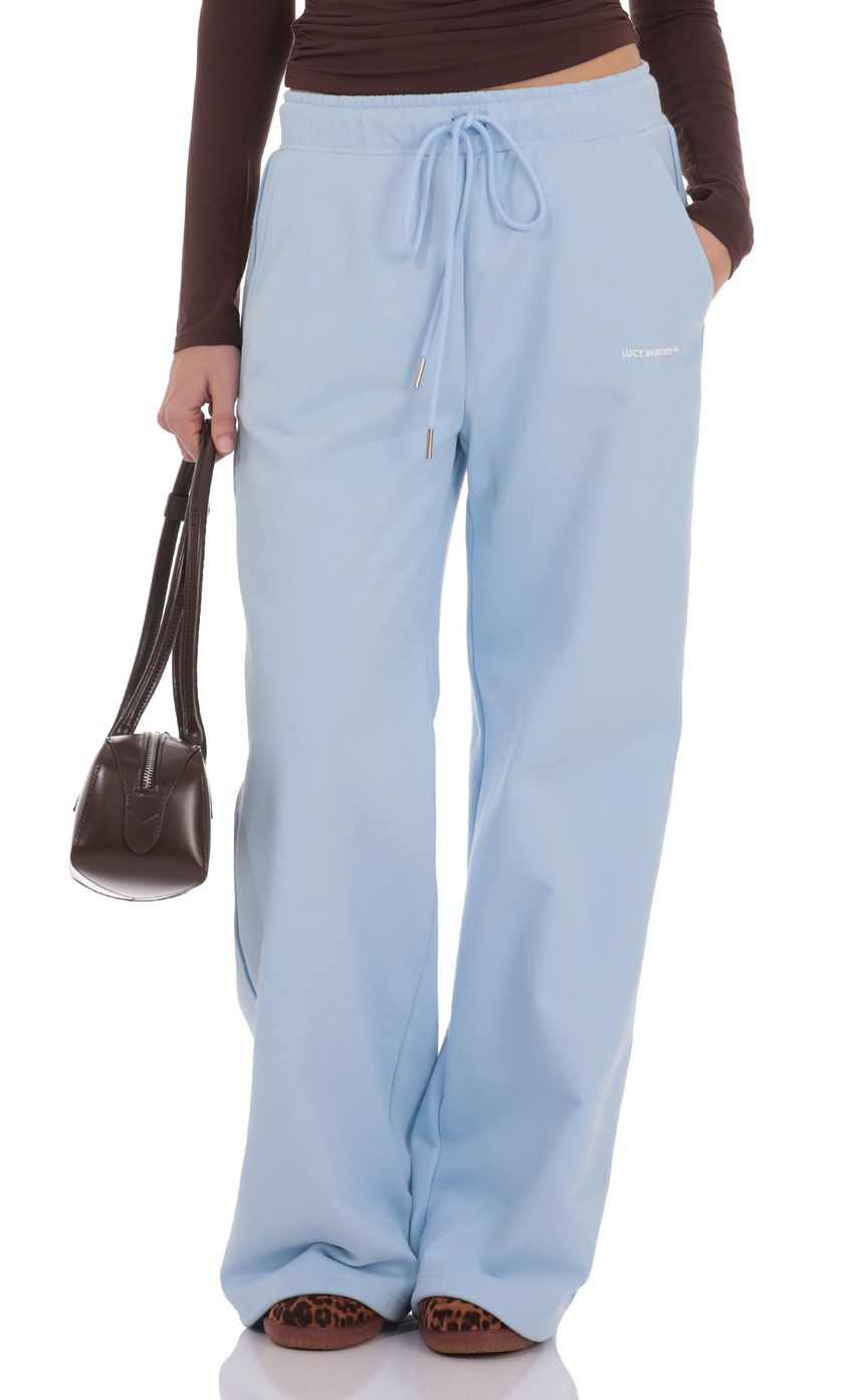 Изображение товара для Брюки из футера в синем цвете