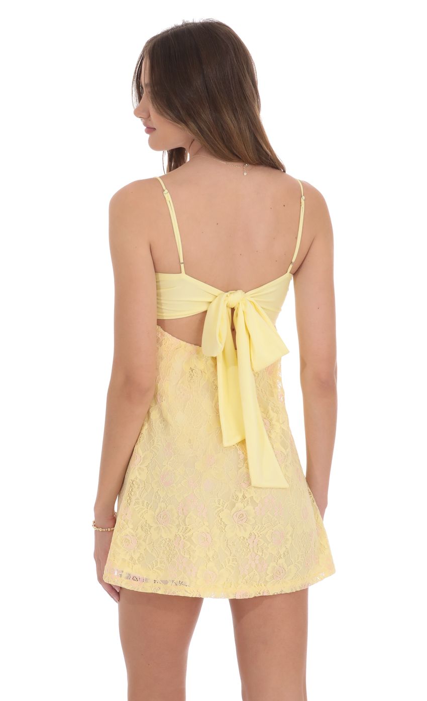 Picture Lace Floral Babydoll Dress in Yellow. Source: https://media-img.lucyinthesky.com/data/product-media/850xAUTO/1e675274-9f65-4ef7-8cc8-4782f694b86c.jpg