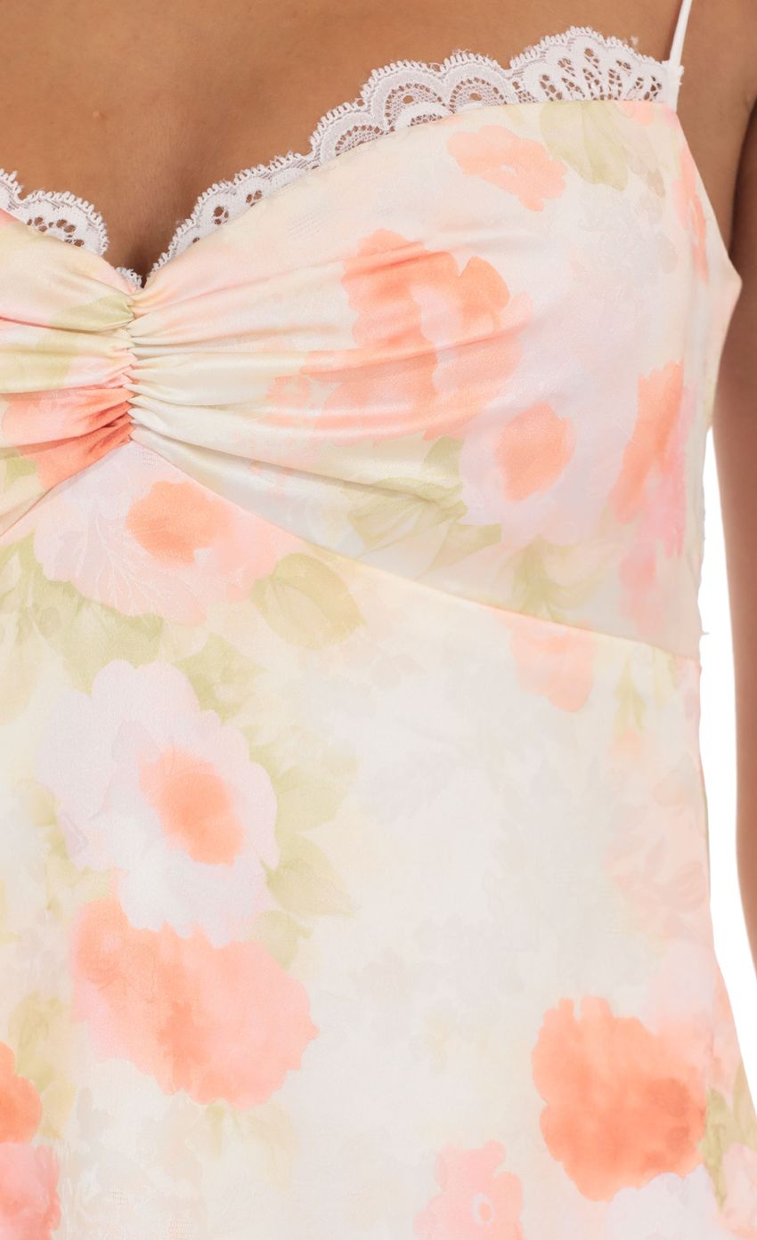 Product image for Open Back With Lace Panel Floral Mini Dress