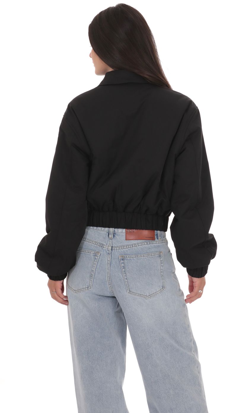 Изображение товара для Черный бомбер с воротником