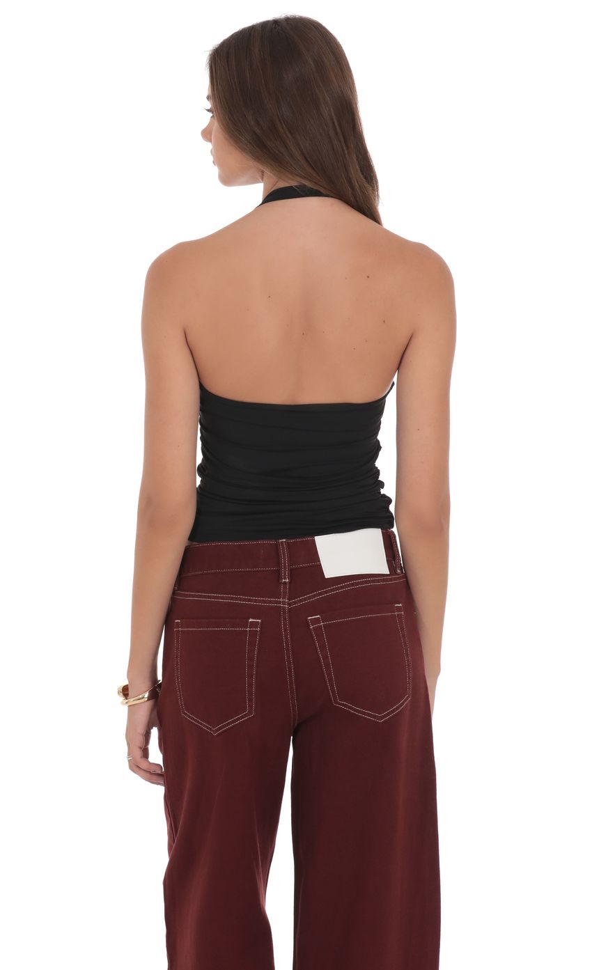 Изображение товара для Топ-халтер в черном