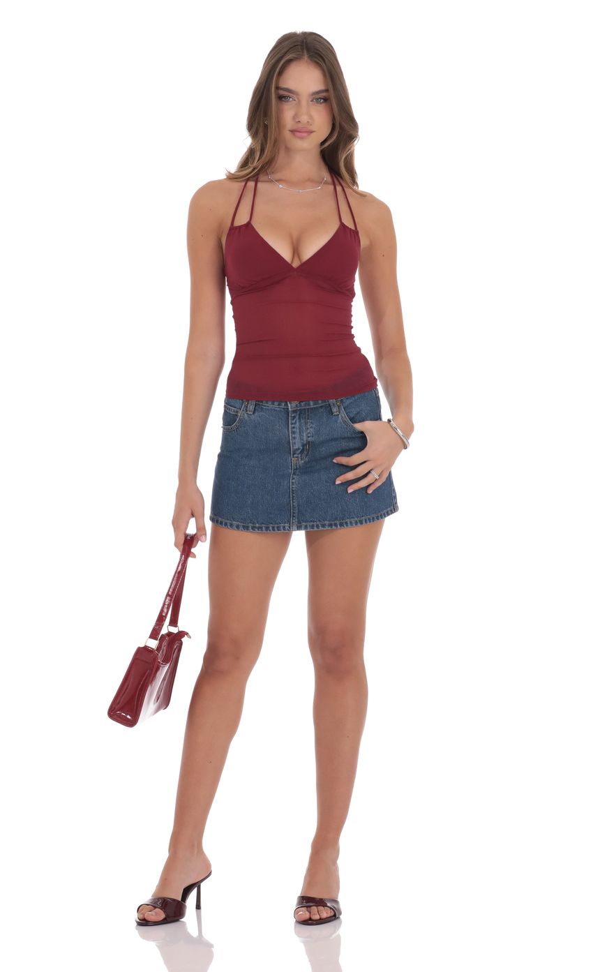 Picture Mesh Halter Top in Wine. Source: https://media-img.lucyinthesky.com/data/product-media/850xAUTO/2202f017-bd23-43a2-ba10-3bc54df81066.jpg