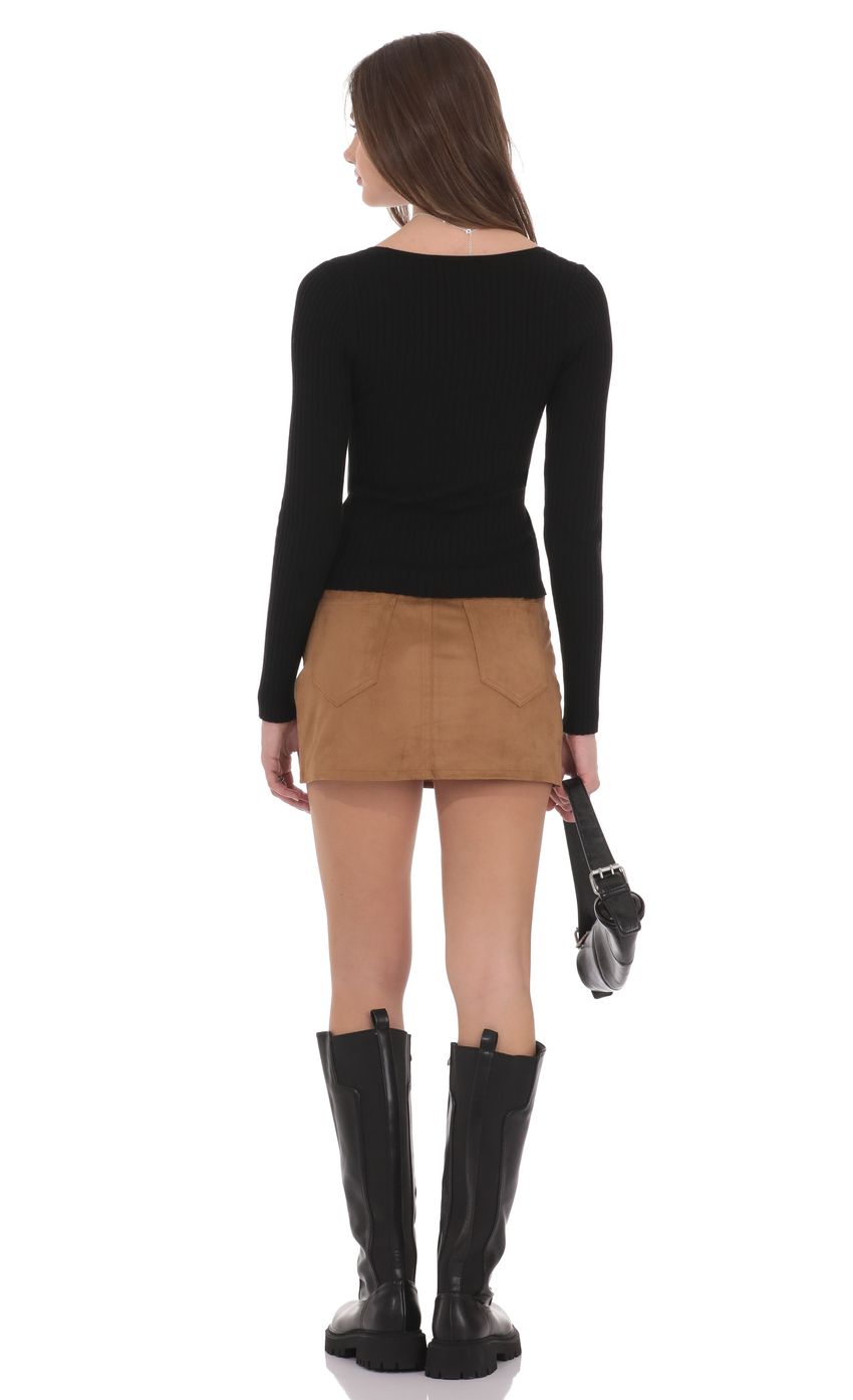 Product image for Suede Mini Skirt in Brown