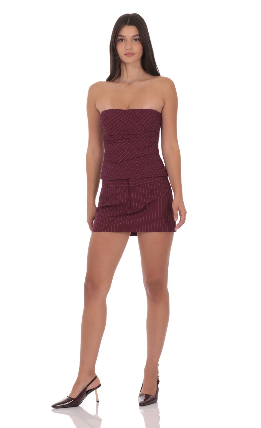 Изображение товара для Бордовый топ в полоску