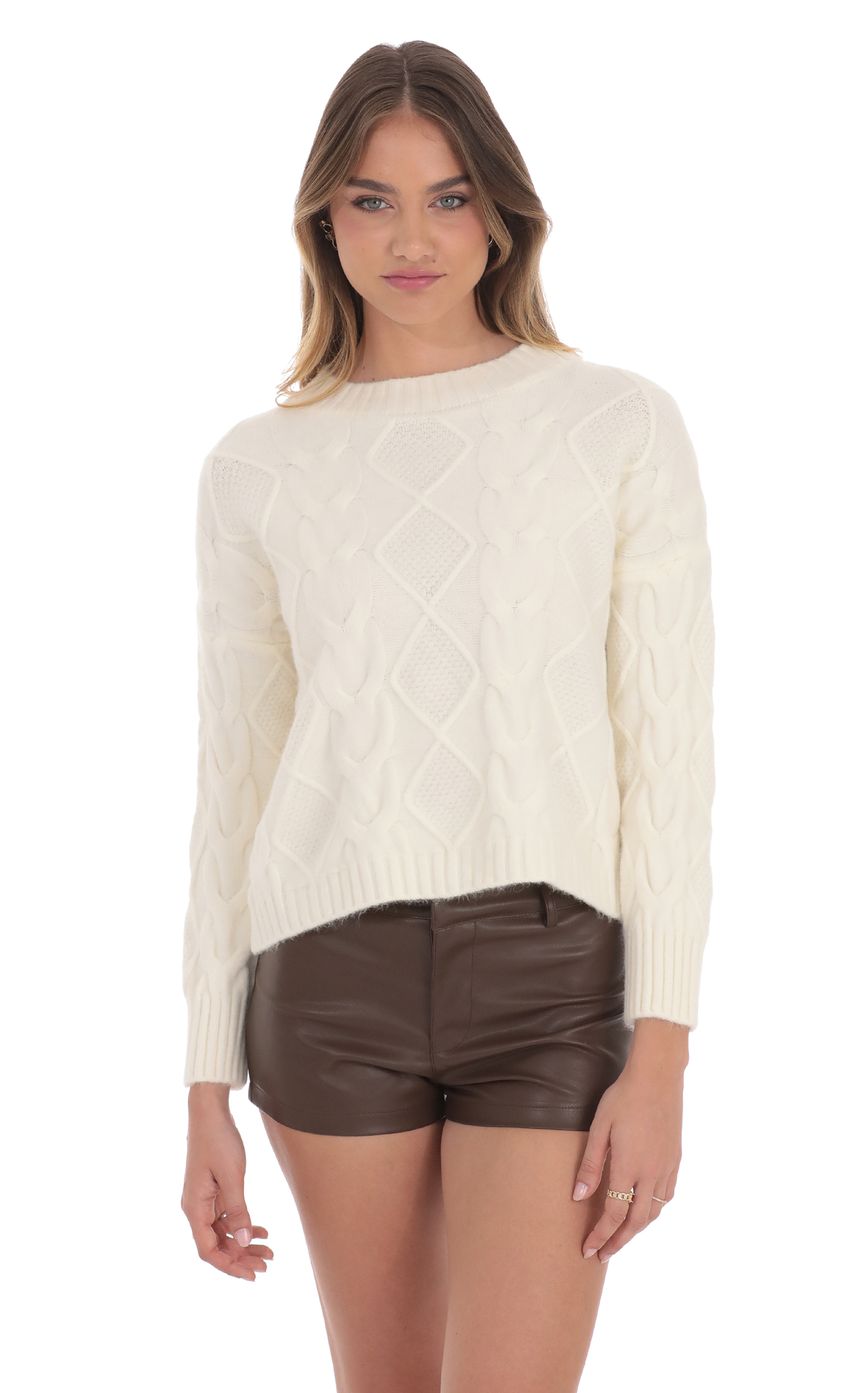 Product image for Cable Knit Jumper in Ivory