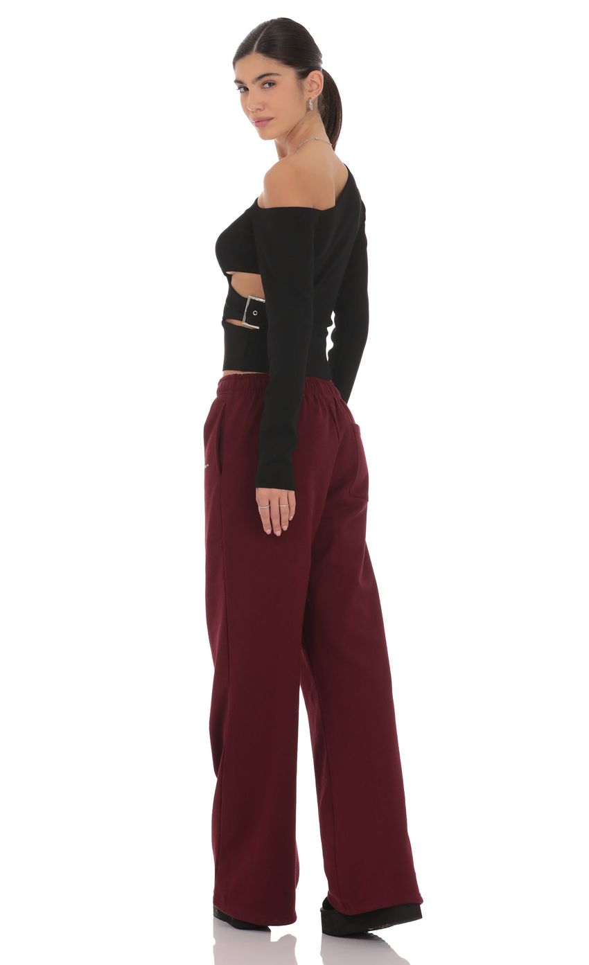 Изображение товара для Бордовые джоггеры с регулируемыми манжетами