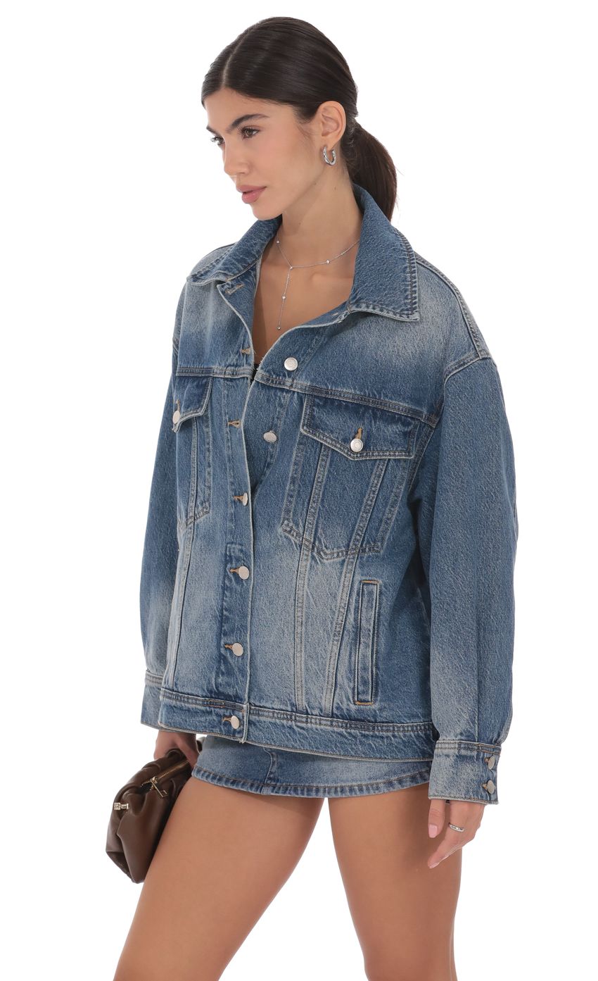 Product image for Oversized Denim Jacket in Blue