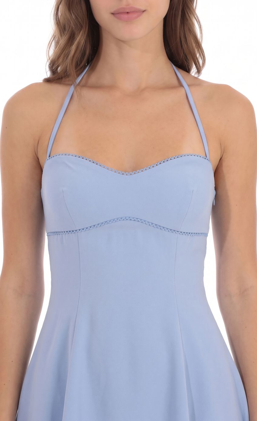 Product image for Bust Fit and Flare Dress in Blue