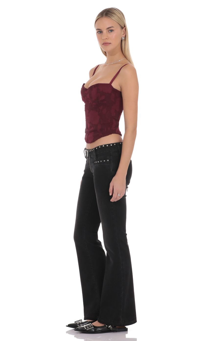 Product image for Simone Studded Low Rise Jean