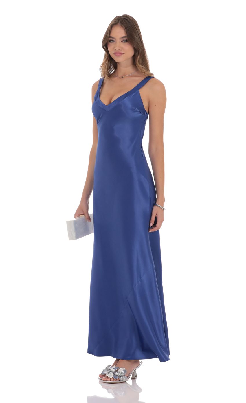Picture Satin Open Back Maxi Dress in Royal Blue. Source: https://media-img.lucyinthesky.com/data/product-media/850xAUTO/2849d5a6-d8ae-49b2-9094-c0e060627891.jpg