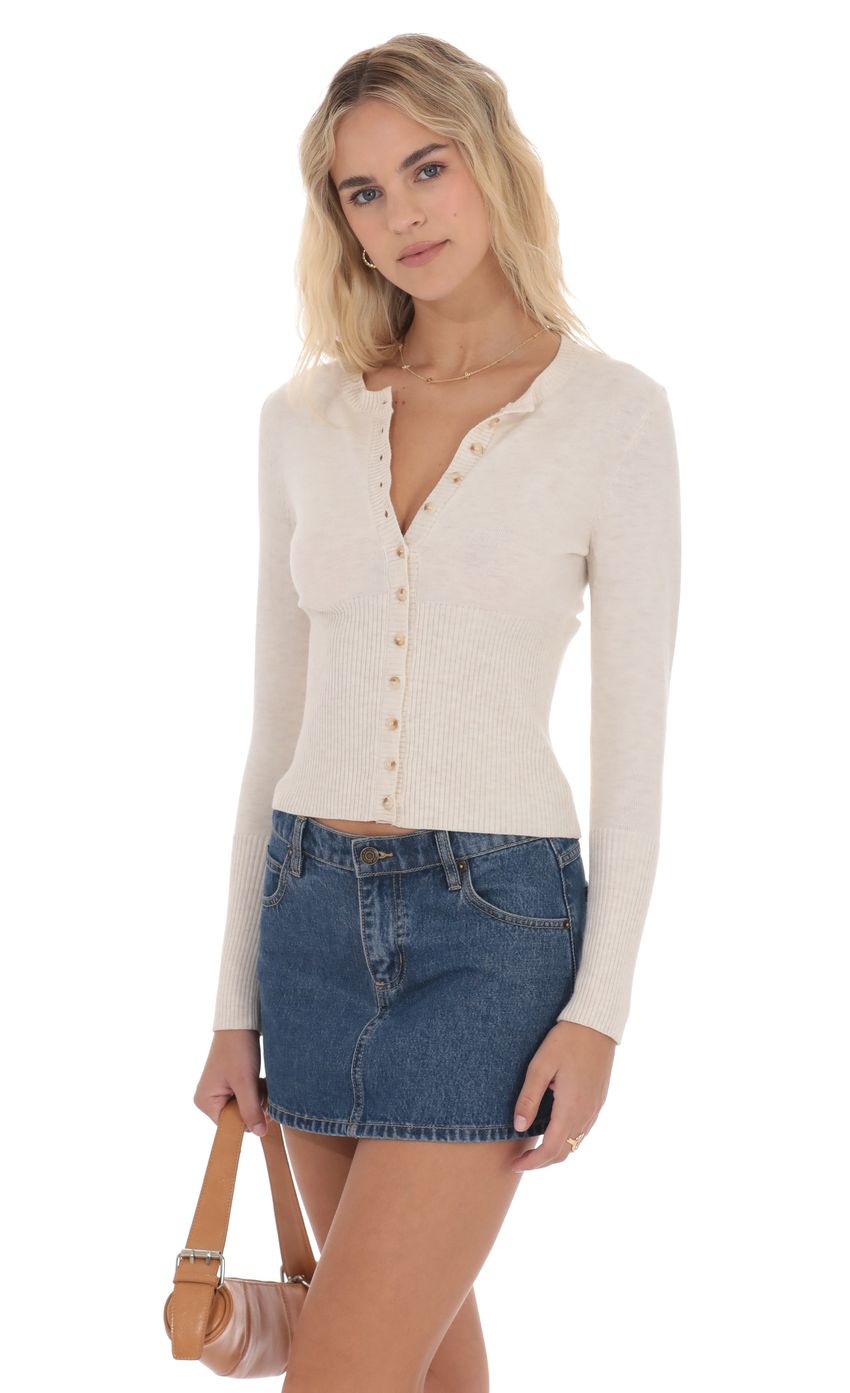 Изображение товара для Кардиган в цвете крем-меланж