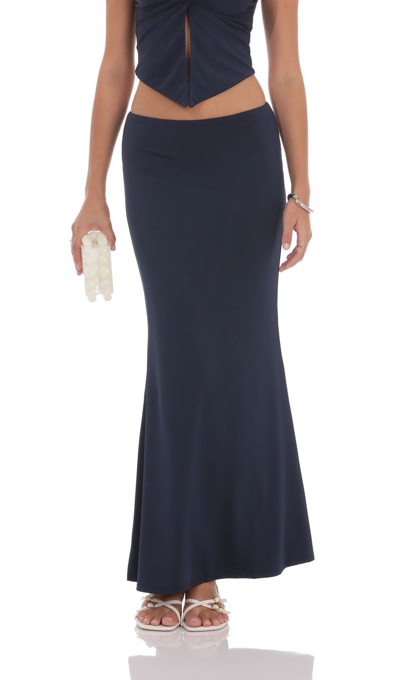 Product image for V-Neck Twist Two Piece Set in Navy