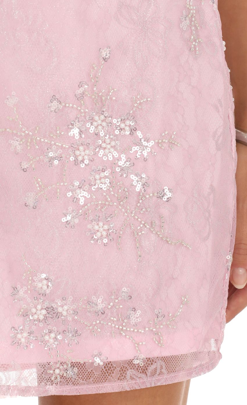 Product image for Beaded Mini Dress in Pink
