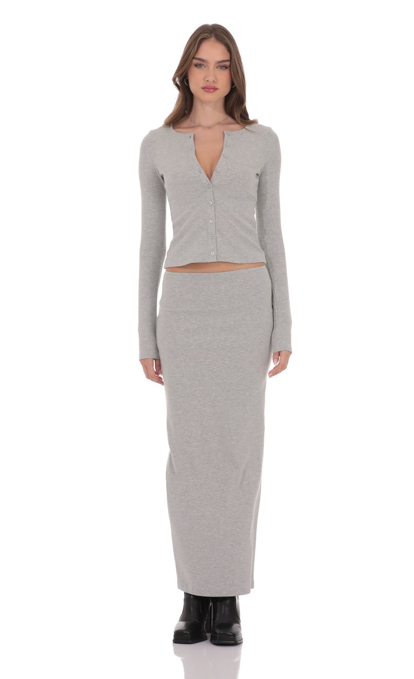 Изображение товара для Топ на пуговицах серого цвета