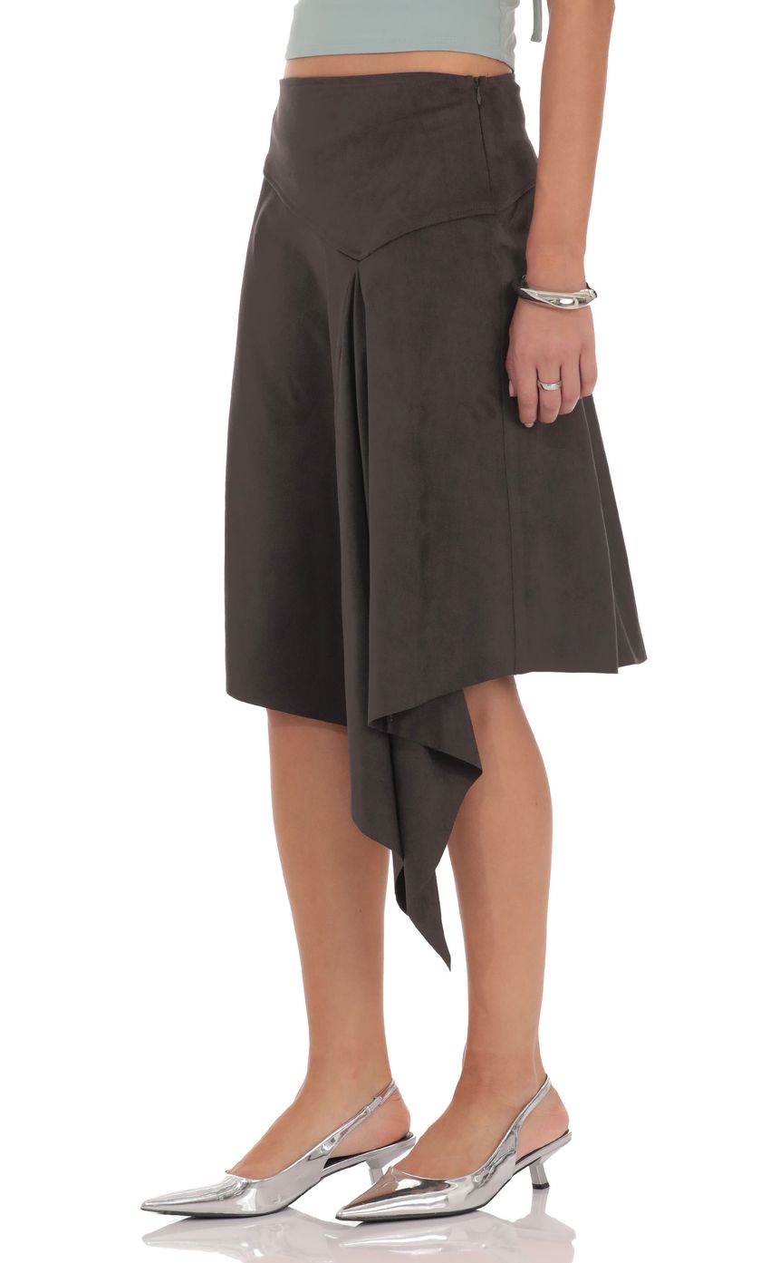 Product image for Lila Suede Midi Skirt