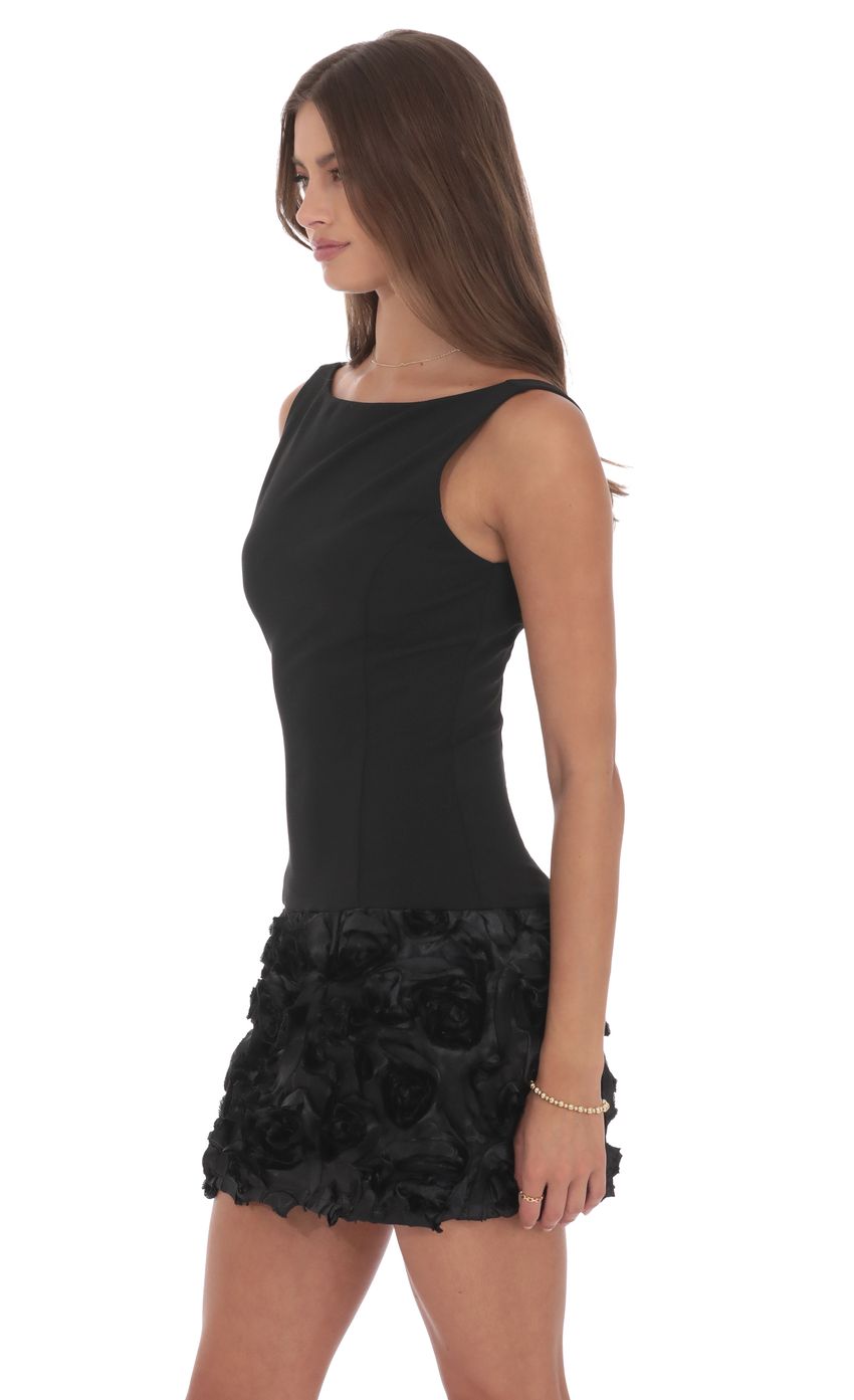 Product image for Rosette Bodycon Dress in Black