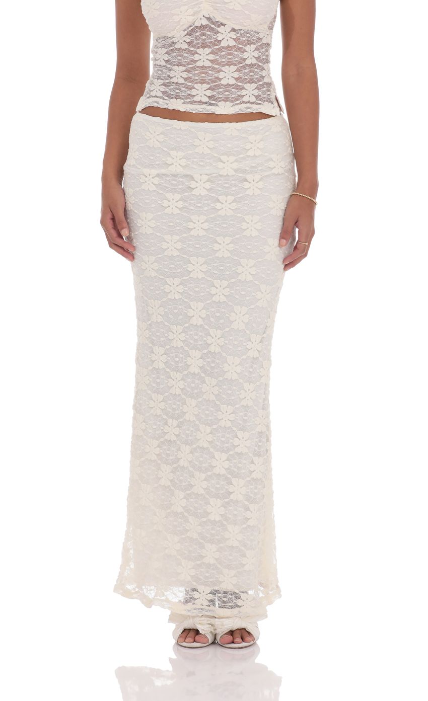 Picture Lace Maxi Skirt in Cream. Source: https://media-img.lucyinthesky.com/data/product-media/850xAUTO/317cb698-43a8-40c2-9f5f-e83d4deba7bd.jpg